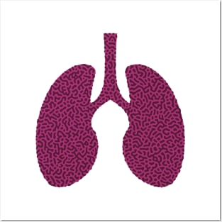 Turing Pattern Lungs (Purple Pink) Posters and Art